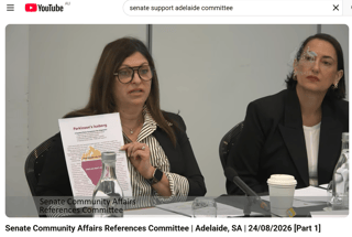 Tina & Olivia testifying at the Senate Inquiry on Support at Home